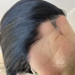 Black Short Hair Wig for Man with A Slicked-back Hairstyle Cosplay 13*4 HD Synthetic Lace Front Wig Short Wigs Frontal Peluca