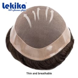 9*11 Toupee Mono Men Capillary Prosthesis 6'' Human Hair Wigs For Men Comfortable Male Hair Prosthesis Durable Hair System