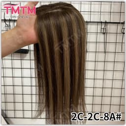 10x12CM Straight Human Hair Toppers For Women Skin Human Hair Piece Cover Breathable Human Hair Topper With 4 Clips In HairPiece