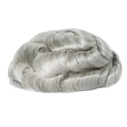Men Toupee Full PU 0.12-0.14cm ISKIN With Knots Men's Capillary Prosthesis Real Indian Human Hair Wig Wave Straight Hairpiece