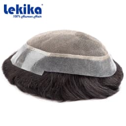 Australia Toupee Men Lace & PU Base Breathable Human Hair Wigs for Men Capillary Prosthesis Replacement Natural Hairline System