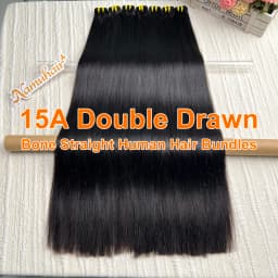 15A Double Drawn Bone Straight Vietnamese Raw Virgin Hair Bundles 100% Unprocessed Minimal Shedding Full Ending Hair Extensions