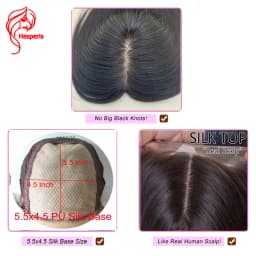 Hesperis Top 5.5x4.5 Scalp Cap HD Lace Front Wig Straight Silk Base Lace Front Human Hair Wigs Pre Plucked Brazilian Remy Hair