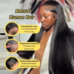 36 42 Inch Straight Lace Front Wigs Human Hair 360 Full Lace Wigs For Women Brazilian Pre Plucked 13x4 13x6 Hd Lace Frontal Wig