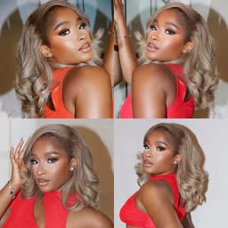 Brown Roots Ash Ombre Wavy Human Hair Bob Wigs 180 Density 13x4 Full Lace Frontal Upgrade Body Wave Short Ash Blonde Bob Wig