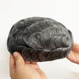 Clearance 0.08mm Full Skin Base Toupee Men Hair Strong Double Knots Male Hair Prosthesis Natural Human Hair Men's Wigs Systems