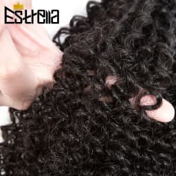 Kinky Curly Brazilian Human Hair Bundles 10Pcs/Lot Remy Hair Weaving Bundles Deal 8"-28" Natural Color Curly Human Hair Bundles