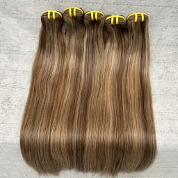 Highlight Bone Straight Human Hair Bundles Raw Virgin Hair P427 Colored Ombre Honey Blonde 100% Vietnamese Human Hair Extensions