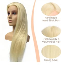 24"Mannequin Head With 95% Real Hair Manikin Training Head WIth Shoulder For Styling Cosmetology Hairdresser Barber Practicing