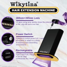 Wikytina V Light UV Light Hair Extension Kit Tools Set, Combo, UV Glue Remover Machine - Premium Salon Styling Tools Set Upgrade