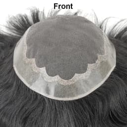 Mono Men Capillary Prosthesis Soft PU Man Toupee Indian Remy Human Hair Wigs Lace Shape Front Hairline Natural Hairpiece System