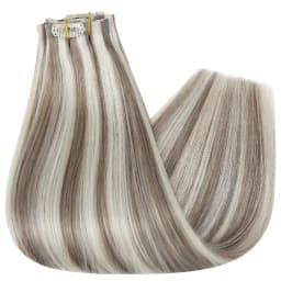 Full Shine Clip in Hair Extensions Human Hair 120g Seamless Invisible Clip In Extensions Human Hair Remy Balayage Blonde Color