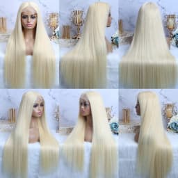 250% 300% Density 613 Honey Blonde Color 13x6 HD Lace Frontal Wigs Pre Plucked Indian Raw Hair Straight 13x4 Lace Front Human Hair Wigs For Women 38 40 inch