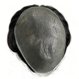 Man Human Hair 80%Density Ultra Thin 0.02mm Full Skin PU New Men Toupee Grey White 1B80 60R# Male Hairpieces Capillary Prosthes