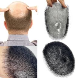 15*20cm 100% Human Hair Men's Short Buzz Cut Hair Thin Skin Toupee Men Human Hair Transparent Full Biological Scalp Prosthesis