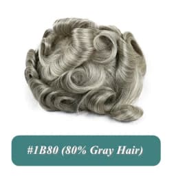 Natural Hairline 0.02mm Super Thin Skin Base Men's Toupee 80~90% Density Grey Male Human Hair Capillary Prosthesis System Wigs