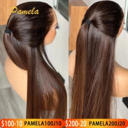 Double Drawn 13x6 HD Lace Frontal Wig Bone Straight Lace Front Wig Ombre Brown Colored Glueless Human Hair Wigs Ready To Wear
