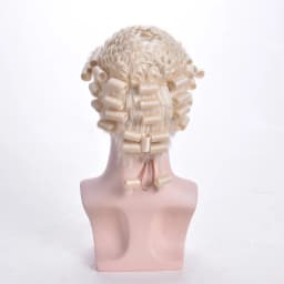 Synthetic Hair Men Lawyer Wigs 613 Blonde Heat Resistant Fiber Handmade Comfortable to Wear Judge Lawyer Cosplay Use Hair Wigs