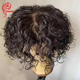 Hesperis Brazilian Remy Human Hair Wig 13x6 Lace Frontal Short Curly Pixie Cut Middle Part Lace Front Men Wigs Pre Plucked