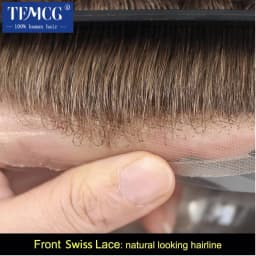 8x10 BIO Swiss Lace With PU Base Toupee Men Wig Human Hair Wigs Male Hair Prosthesis Natural Hairline Male Wig Units Replacement