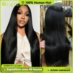 26 28 30 inch Wig Frontal Lace HD 13x6 human hair smooth in pre-thinked top quality to Super soft density for women Delivery 1-3 days