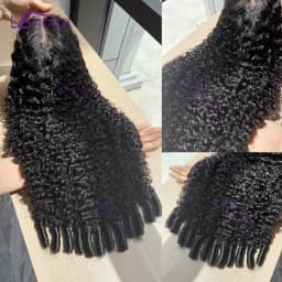 Lemoda Burmese Curly Wig Human Hair 13x6 Full Frotnal HD Transparent Lace Wig 200% Pre Plucked 15A Virgin Hair Wigs for Women