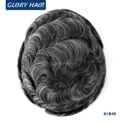 Stock 5 Inch Dura Australia Man Toupee Indian Human Hair Lace And Pu Base Hair System For Men Hair Prosthesis Free Shipping