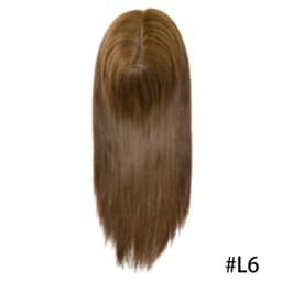 Q6 Swiss Lace Topper 16" Long Human Hair Topper With Natural Hairline 7x9 Breathable Lace And Pu Straight Hair Toppers For Women