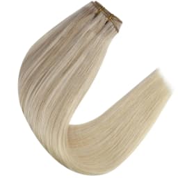Full Shine Hair Bundles 100% Human Hair Weft Extensions Ombre Blonde Color100g Sew In Silky Straight Remy Skin Double Weft