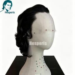 Hesperis Deep Wave Human hair Wig With Bangs Brazilian Remy 13x6 Lace Front Short Bob Cut Men Wigs Transparent Lace Frontal Wigs