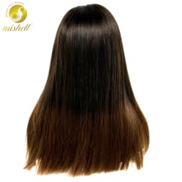 5x5 Glueless Double Drawn Bone Straight Wig Lace Closure Straight Human Hair Wigs 300% Density T1B/4 Ombre Hair Wig For Women