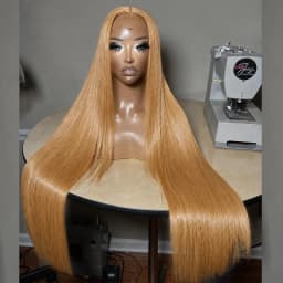 13x6 Honey Blonde Color HD Lace Front Human Hair Wigs Brazilian Straight Lace Frontal Wig HD Lace Frontal Wig For Black Women