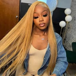 13x6 Honey Blonde Color HD Lace Front Human Hair Wigs Brazilian Straight Lace Frontal Wig HD Lace Frontal Wig For Black Women