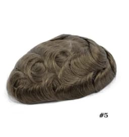Male Hair Prosthesis I SKIN 0.12-0.14mm Full PU With Knots Real Human Hair Replacement System Unit Remy Hair Capillary Prothesis