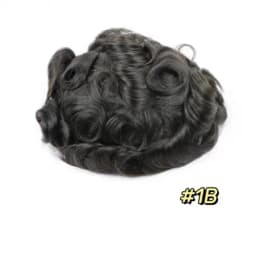 Male Hair Prosthesis I SKIN 0.12-0.14mm Full PU With Knots Real Human Hair Replacement System Unit Remy Hair Capillary Prothesis