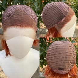 Coppe Brown Short Bob Cut Synthetic Lace Front Wigs for Men Cosplay Wigs for Women Natural Hairline Glueless 13x4 Lace Front Wig