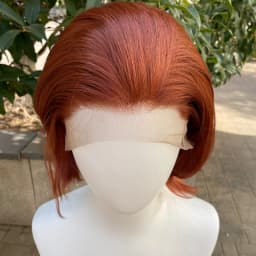 Coppe Brown Short Bob Cut Synthetic Lace Front Wigs for Men Cosplay Wigs for Women Natural Hairline Glueless 13x4 Lace Front Wig