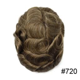 Undetectable Male Hair Prosthesis 0.02-0.03mm Ultra Thin Skin Toupee Human Hair Men's Wig 80% Density Realistic Man Hair System