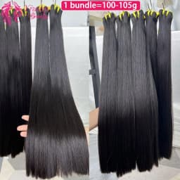 16A Super Double Drawn Bone Straight Human Hair Bundles Unprocessed Raw Virgin Vietnamese Hair Weave Extensions Full Ending