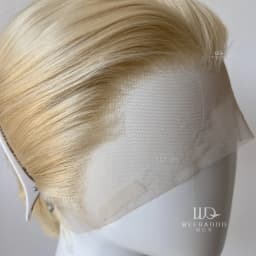 8Inch Light Blonde Bob Wigs 13*4 Short Wigs with High Quality Synthetic Heat Resistant for Men Daily Cosplay Use Wigs