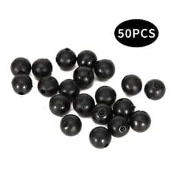 50pcs Blocking Beads Silicone Soft Anti-collision Beans Round Big Thing Fishing Set Space Beans Line Set Anti-tan-gle Beans 8mm