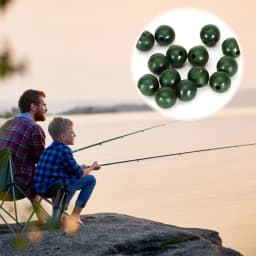 50pcs Blocking Beads Silicone Soft Anti-collision Beans Round Big Thing Fishing Set Space Beans Line Set Anti-tan-gle Beans 8mm