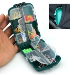 10 Grid Fishing Accessories Storage Box Luya Fishing Gear Divided Grid Bait Box Double-sided Fishing Group Accessories Box