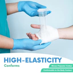 1/5/10 Rolls Disposable First Aid Wound Dressing Tear Resistant Bandage Roll Fixation Absorbent Cotton