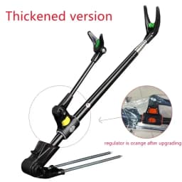 1.7m/2.1m/2.4m New Stainless Steel Thickened Shrinkage Fishing Rod Bracket Fishing Dual Use Accessories Tool Outdoor