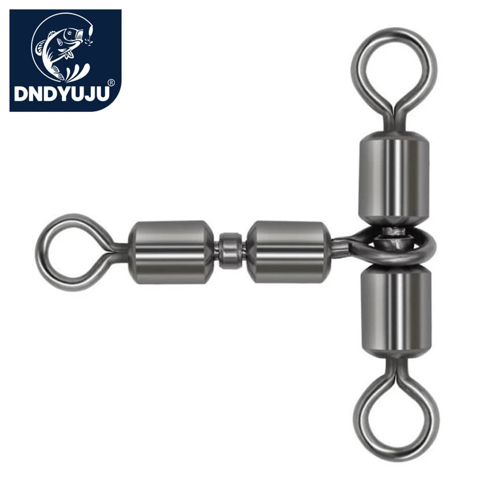 DNDYUJU 10pcs Fishing Swivels Solid Connector High Speed Double Rolling Triangle Joint Fishing Accessories For Fishing Hook