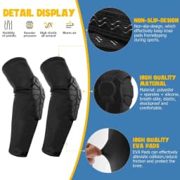 1Pc Kids/Youth 5-15 Year Sports Honeycomb Compression Knee Pad/Elbow Pad Guards Protective Gear for Basketball Baseball,Football