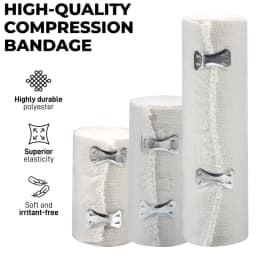 1 Roll Elastic Bandage Wrap,Stretch Compression Bandage Stretches up to 450cm for Sports, Sprains, Calf, Ankle, Foot