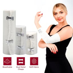 1 Roll Elastic Bandage Wrap,Stretch Compression Bandage Stretches up to 450cm for Sports, Sprains, Calf, Ankle, Foot
