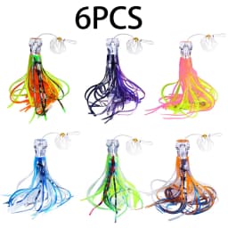 1pcs 65g/100g Resin Head Octopus Soft Skirt Lure Deep Sea Boat Fishing Big Trolling Bait for Tuna Wahoo Fast Sinking
